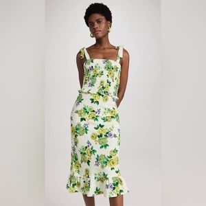 Amanda Uprichard Floral Gaia Midi Dress— Women’s Large